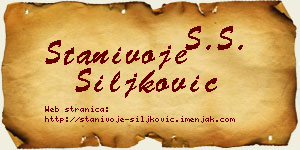 Stanivoje Šiljković vizit kartica